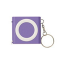 Purple Light Up Keychain with Tape Measure